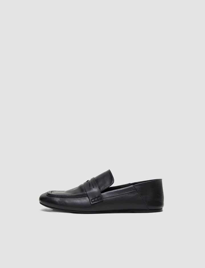 Joseph, Leather Loafer, in Black